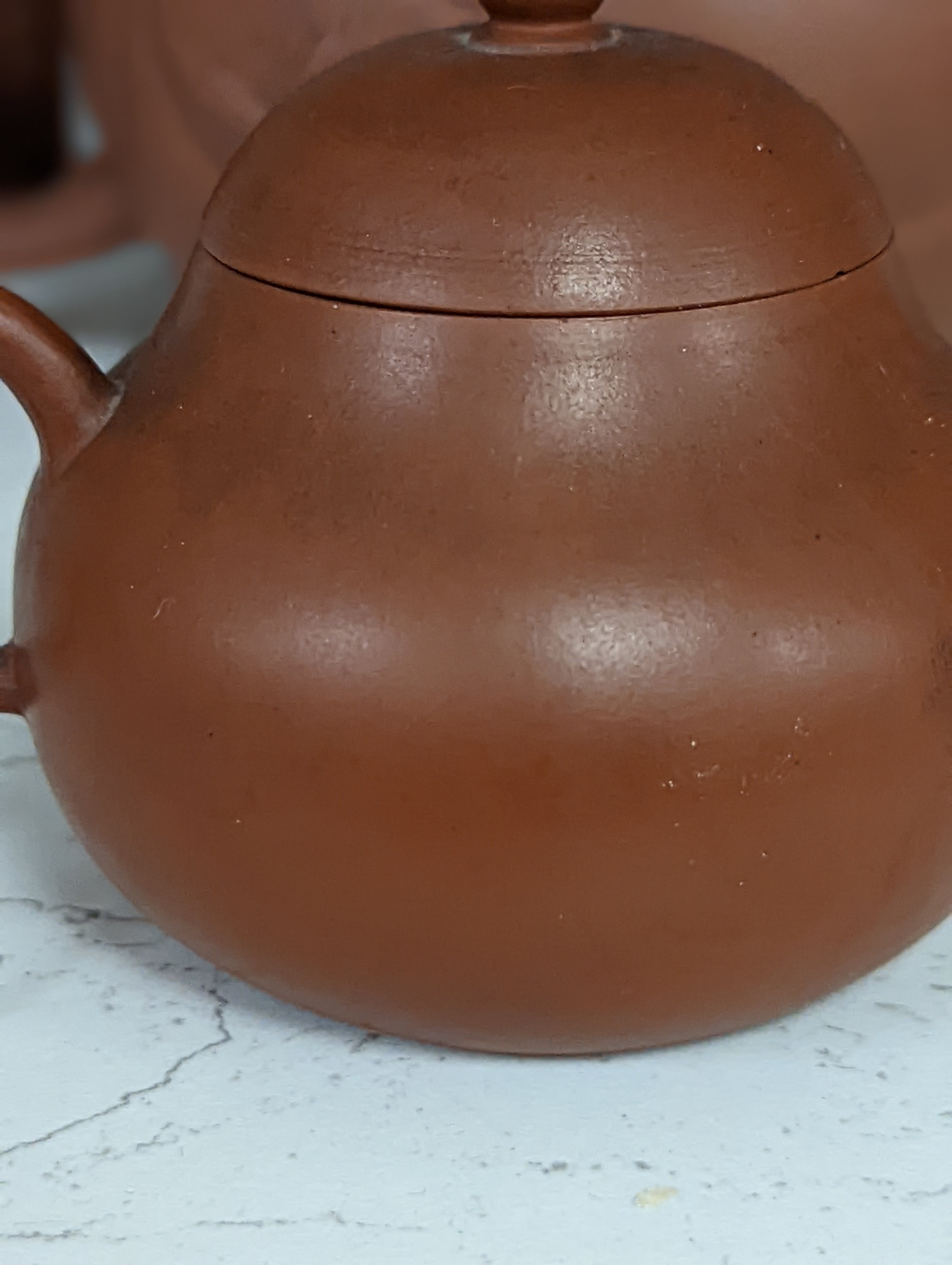 Six Chinese Yixing teapots, tallest 11cm